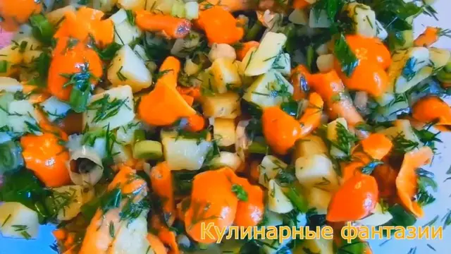 Салат с грибочками за пару минут