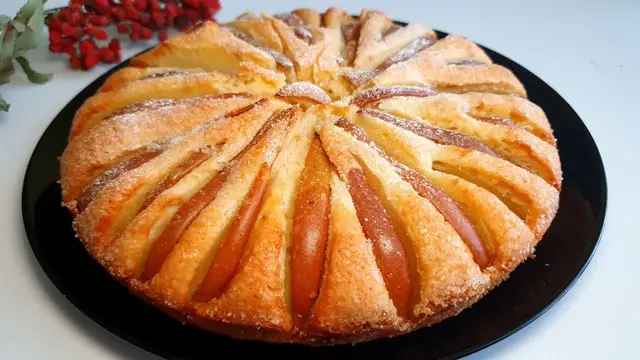 Домашний пирог с грушами 
