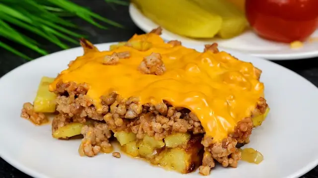 Мясная запеканка на обед или ужин