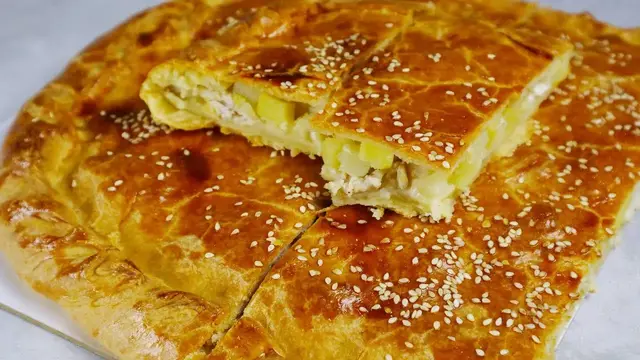 Домашний пирог с картошкой 
