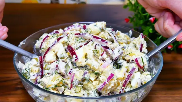 Праздничный салат с картошки