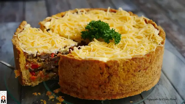 Закусочный пирог на новогодний стол