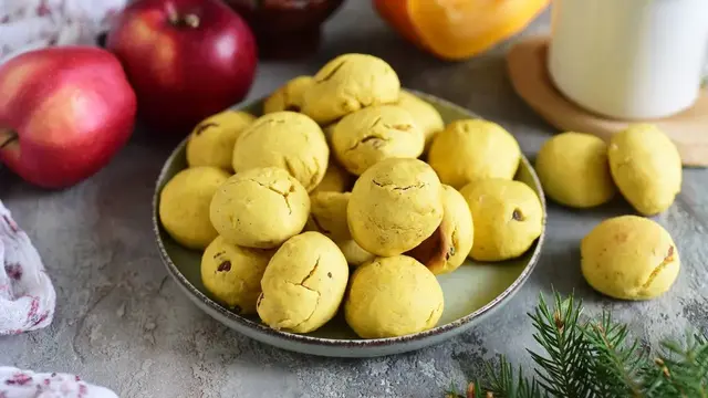  Тыквенное печенье с изюмом