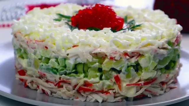 Королевский крабовый салат 