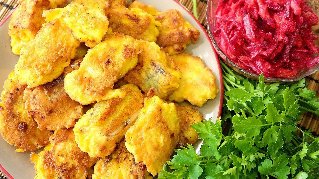 Сочная рыба в кляре на сковороде