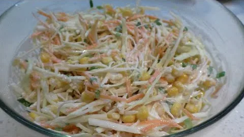 Постный салат из капусты