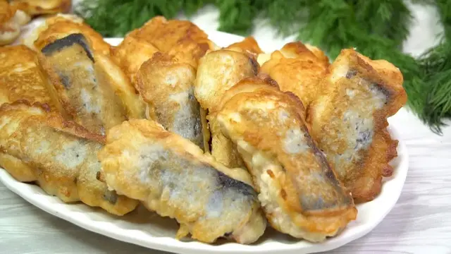 Жареная рыба в луковом кляре