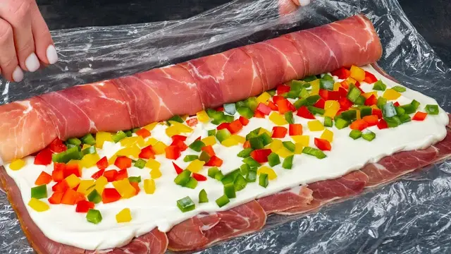 Закусочный рулет всего из 3-х ингредиентов
