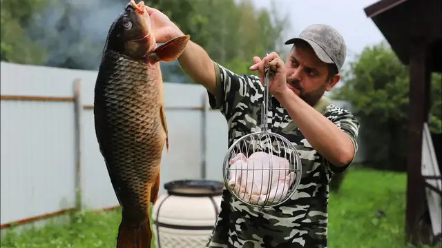 Карп с курицей в тандыре