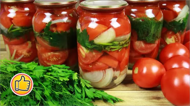 Консервированные помидоры дольками