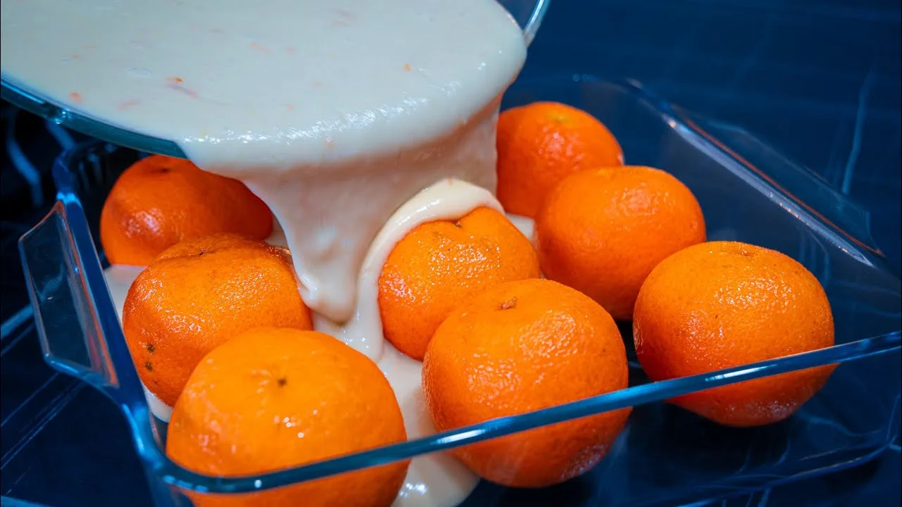 Сочный пирог с мандаринами