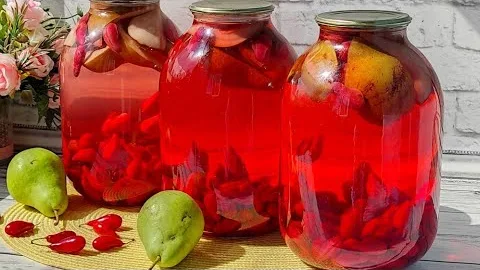 Маринованный компот из кизила
