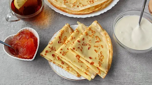 Нежные блинчики на сливках и молоке