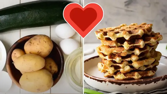 Овощные вафли из кабачка и картофеля