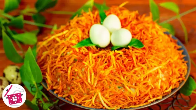 Салат с куриным филе на праздничный стол 