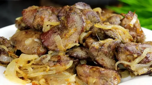 Жареная куриные печень