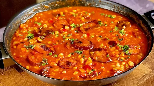 Вкусная фасоль по-македонски