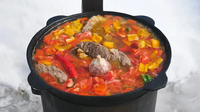 Самый вкусный восточный суп в казане
