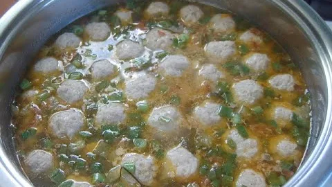 Рассольник с тефтельками