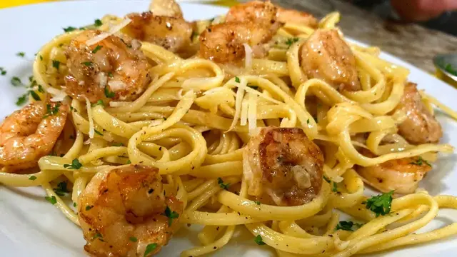 Сливочная паста с креветками