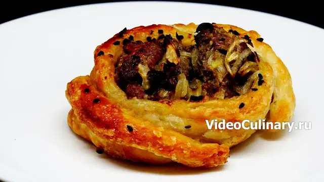 Слоёная самса розочка