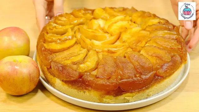 Перевёрнутый пирог с яблоками и карамелью