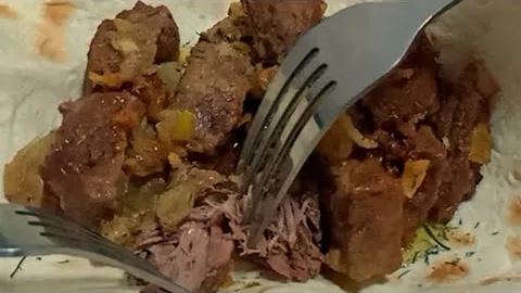Очень нежная и ароматная говядина