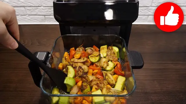 Курица с овощами в аэрогриле
