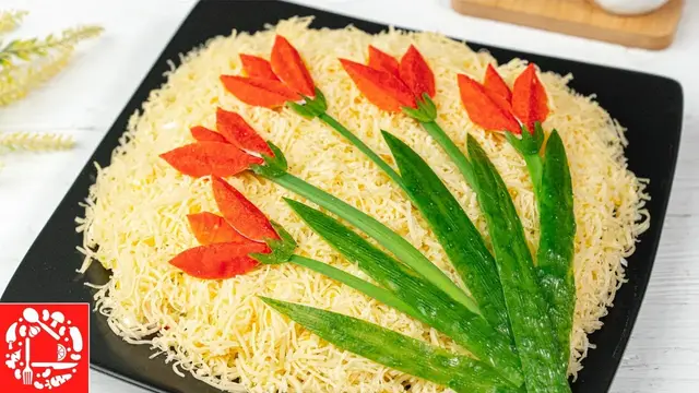 Вкусный салат с крабовыми палочками