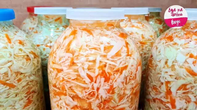 Хрустящая квашеная капуста на зиму 