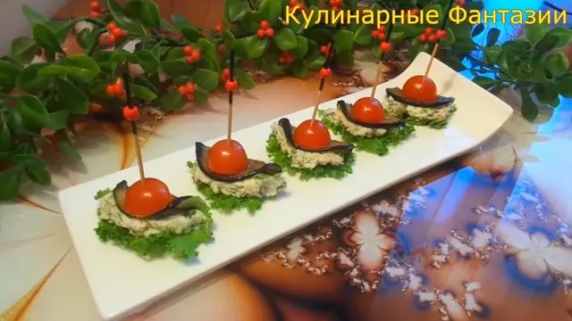 Вкусная закуска из баклажан