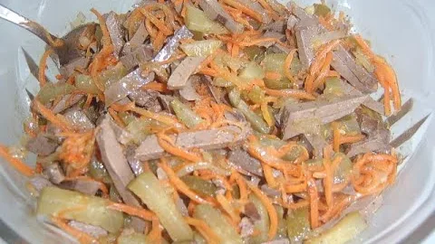 Салат из печени