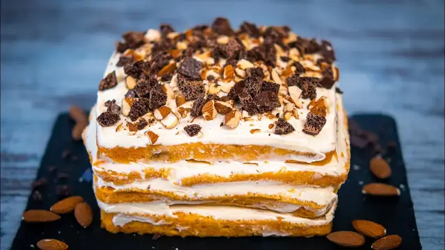 Вкусный морковный торт в микроволновке