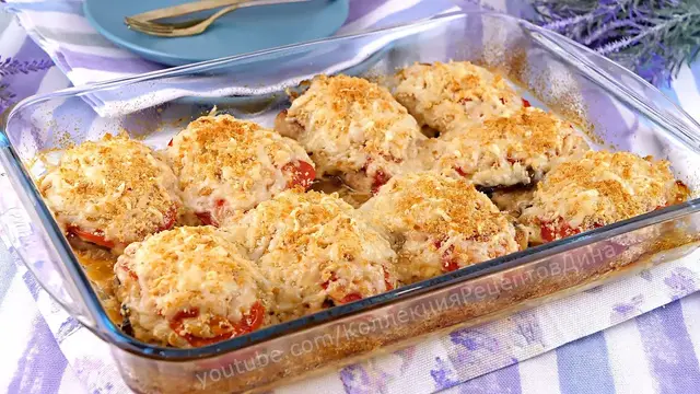 Мясо с грибами под сливочным соусом