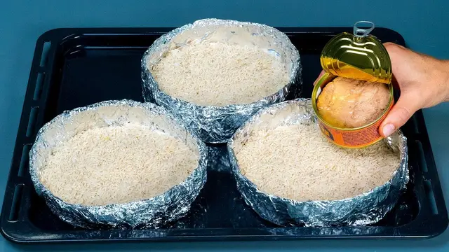 Запеканка из риса и тунца