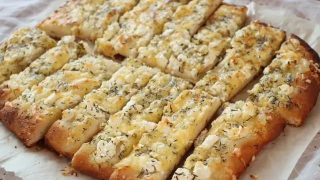 Пицца с чесноком и сыром