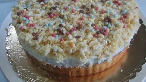 Ванильный пирог с мандаринами и пудингом