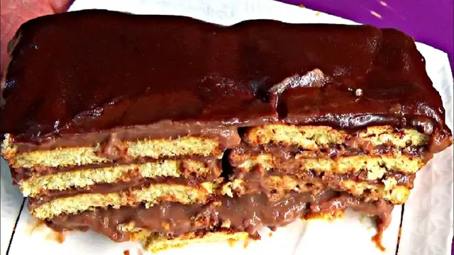 Быстрый и очень вкусный шоколадный торт без выпечки