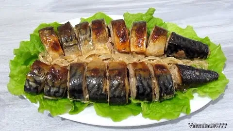Нежнейшая скумбрия запеченная в духовке