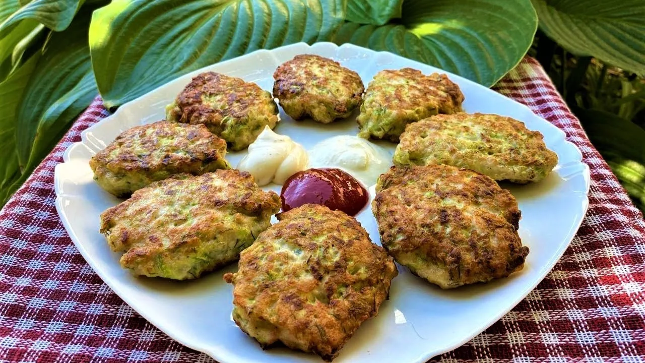 Кабачковые оладьи с фаршем