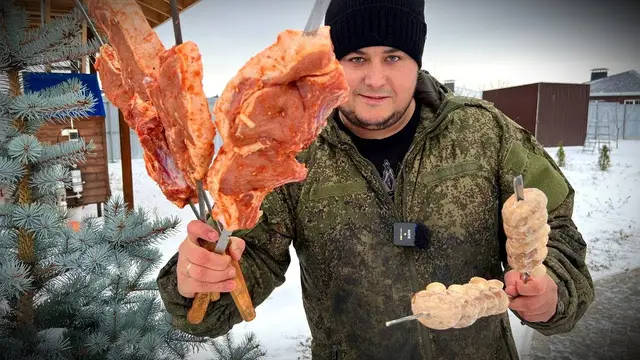 Мега сочный шашлык на кости