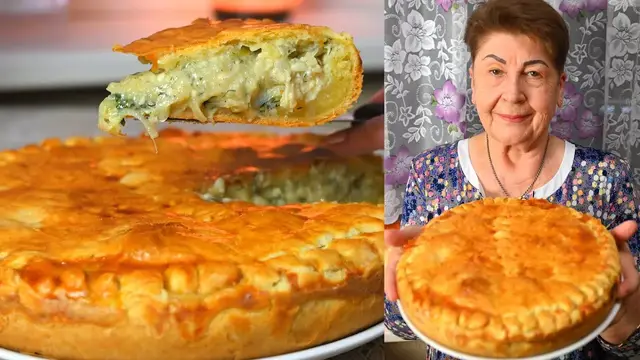 Чудесный пирог с плавленым сыром