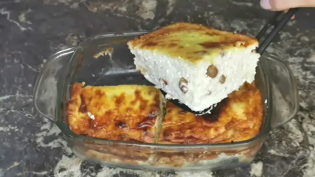 Пышная творожная запеканка