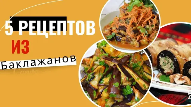 5 простых но очень вкусных и быстрых рецептов из баклажанов