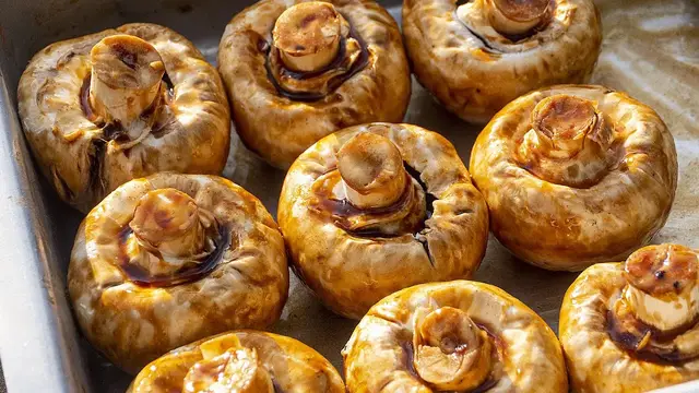 Шампиньоны на мангале