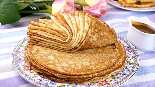 Нежные блинчики на молоке и сливках