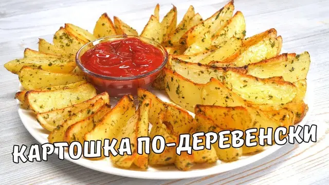Вкусная картошка по-деревенски в духовке за 30 минут