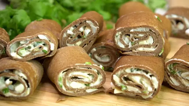 Печёночные трубочки с начинкой 