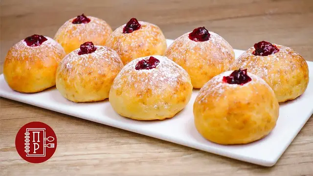 Творожные пончики в духовке