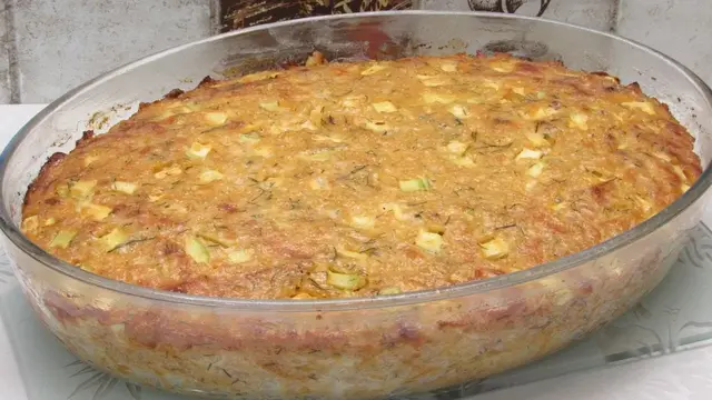 Запеканка из кабачков и булгура